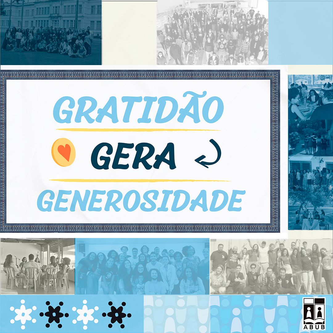 Cartaz da campanha "gratidão gera generosidade"